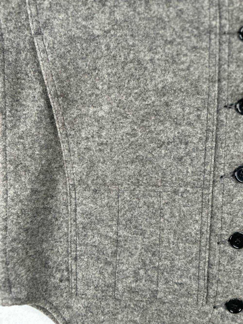 Vintage Filson Virgin Wool Mackinaw Vest 44 Gray Style 20 USA Workwear Hunting - Picture 9 of 10